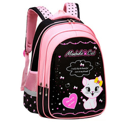 Kids School Cute Cat Print Backpack - Otaj Gifts