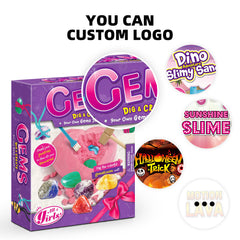 Gemstone Dig Kit Toys For Kids Dig Up 6 Gems& Rocks Science STEM Activities  Educational Gifts For Boys Girls Age Above 6 Gemstones Necklace DIY Gifts - Otaj Gifts