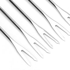 12Pcs Household Kitchen Stainless Steel Barbecue Fork Skewers Barbecue Kabob Needle BBQ Utensil - Otaj Gifts