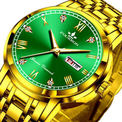 New Luminous Double Calendar Quartz Stainless Steel Waterproof Men's Watch With Watch - Otaj Gifts