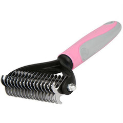Grooming Brush For Pet Dog Cat Deshedding Tool Rake Comb Fur Remover Reduce 2-Side Dematting Tool For Dogs Cats Pets Grooming Brush Double Sided Shedding And Dematting Undercoat Rake Hair Removal Comb - Otaj Gifts