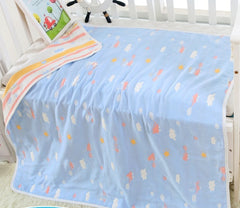110 * 110cm baby bath towel cover blanket gauze children quilt quality baby children pure cotton 6 six layer gauze bath towel - Otaj Gifts