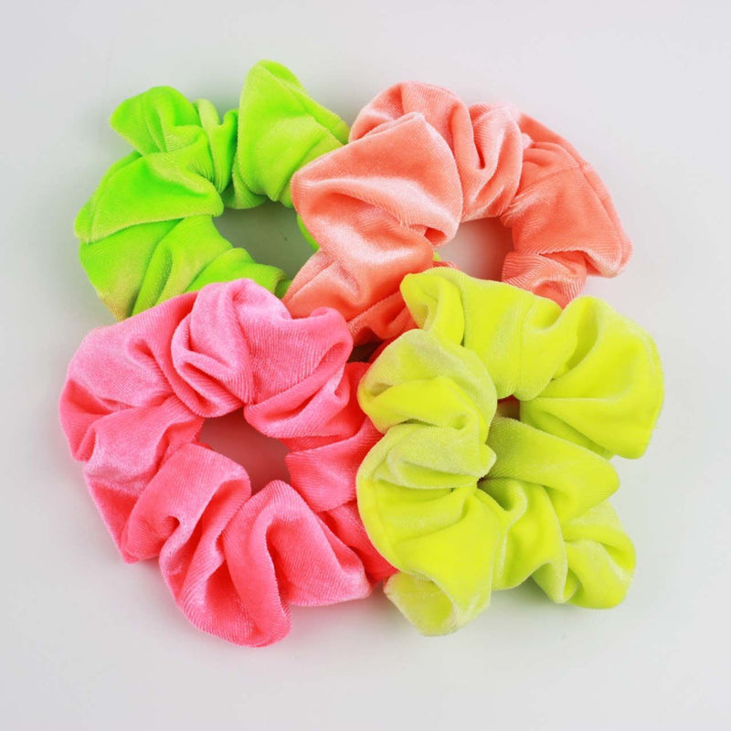 Fluorescent Color Updo Hair Ring Women's Flannel - Otaj Gifts