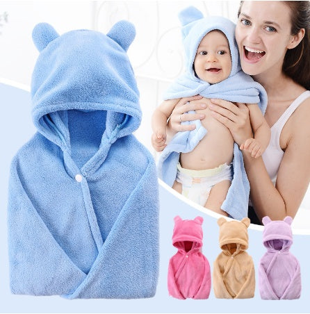 Cotton baby care hooded bath towel - Otaj Gifts
