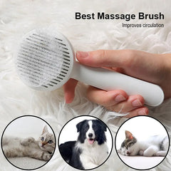 Cat Grooming Brush, Self Cleaning Slicker Brushes For Dogs Pet Hair Removal Comb Stainless Steel Needle Cat Brush Self Cleaning For Cats Dogs Hair Remover Scraper Pet Grooming Tool - Otaj Gifts