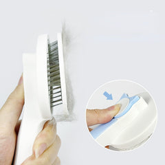 Cat Grooming Brush, Self Cleaning Slicker Brushes For Dogs Pet Hair Removal Comb Stainless Steel Needle Cat Brush Self Cleaning For Cats Dogs Hair Remover Scraper Pet Grooming Tool - Otaj Gifts