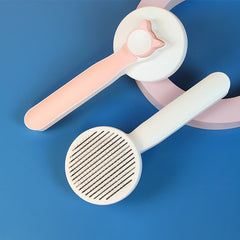 Cat Grooming Brush, Self Cleaning Slicker Brushes For Dogs Pet Hair Removal Comb Stainless Steel Needle Cat Brush Self Cleaning For Cats Dogs Hair Remover Scraper Pet Grooming Tool - Otaj Gifts