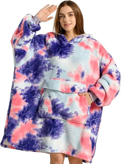Krifey Wearable Blanket Hoodie, Oversized Sherpa Hooded As Birthday Gifts For Mom Women Girlfriend Men, Cozy Sweatshirt With Giant Pocket - Otaj Gifts