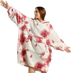 Krifey Wearable Blanket Hoodie, Oversized Sherpa Hooded As Birthday Gifts For Mom Women Girlfriend Men, Cozy Sweatshirt With Giant Pocket - Otaj Gifts