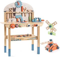 ROBOTIME Workbench Play Set Toddlers Kids Pretend Tool Bench Toy Workshop Toys - Otaj Gifts