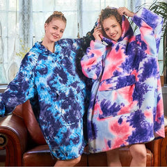 Krifey Wearable Blanket Hoodie, Oversized Sherpa Hooded As Birthday Gifts For Mom Women Girlfriend Men, Cozy Sweatshirt With Giant Pocket - Otaj Gifts