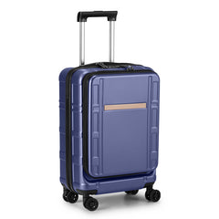 FCH Front Opening 20-inch Expandable ABS, PC Trolley Case 20in Silent Wheels, Inner Iron And Outer Aluminum Trolley Rod, Classic Color - Royal Blue - Otaj Gifts