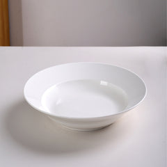 9.5 Inch Pure White Soup Plate, Dinner Plate 6 Pieces - Otaj Gifts