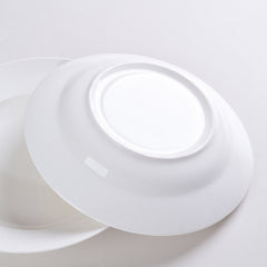 9.5 Inch Pure White Soup Plate, Dinner Plate 6 Pieces - Otaj Gifts