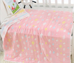 110 * 110cm baby bath towel cover blanket gauze children quilt quality baby children pure cotton 6 six layer gauze bath towel - Otaj Gifts