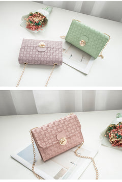 Embossed Small Square Bag Korean Mini Bag - Otaj Gifts