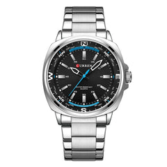 Men's Square Creative Steel Belt Quartz Watch - Otaj Gifts