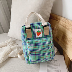 Fashion Mini cartoon checked children's backpack - Otaj Gifts