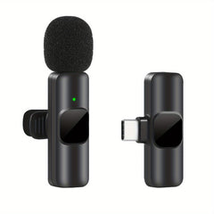 Wireless Lavalier Lapel Microphone For IPhone IPad Professional Wireless Clip Mic - Cordless Omnidirectional Condenser Recording Mic For Interview Video Podcast Vlog YouTube - Otaj Gifts