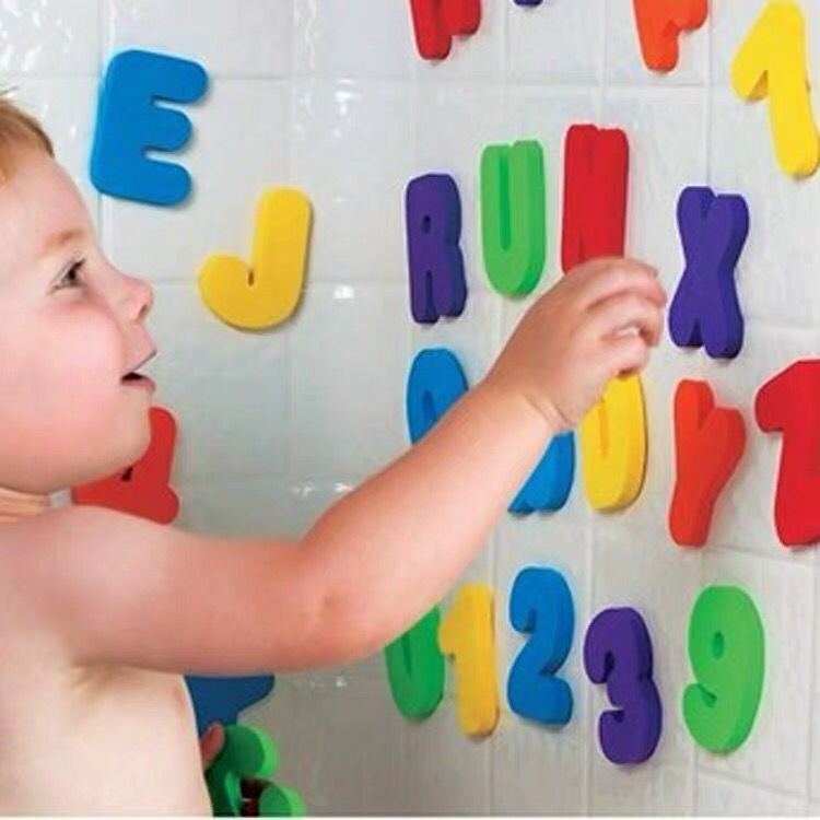 Numbers and letters stickers Bath toys - Otaj Gifts