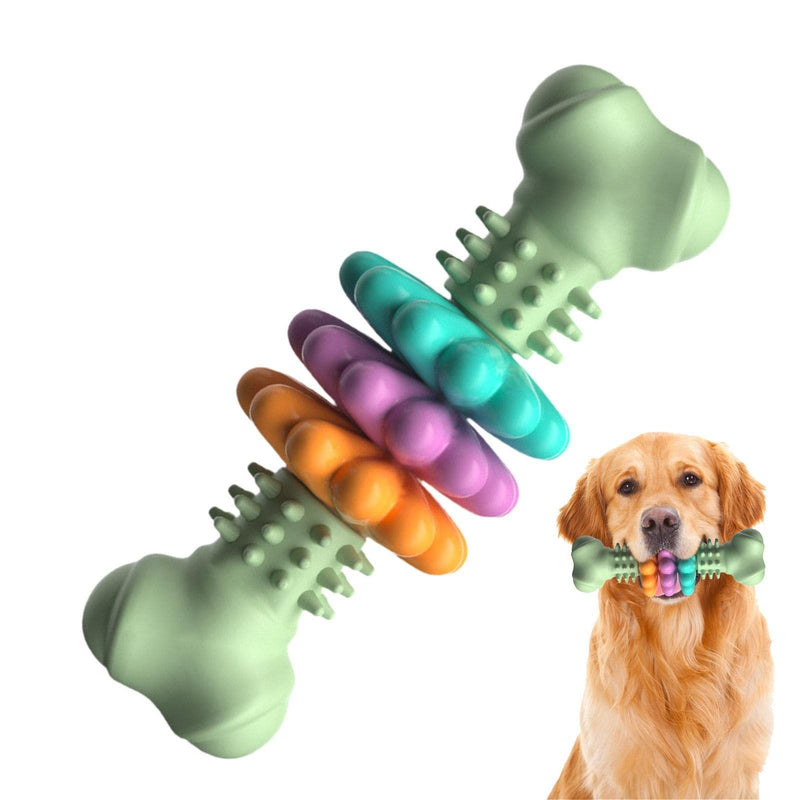Dog Chew Toy Dog Bone Type  Dogs Teeth Cleaning Toys Indestructible TPR Bone Chewing Bite Resistant Teething Toys  Pet Products - Otaj Gifts