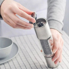 Salt Pepper Grinder 2 In 1 Manual Stainless Steel Salt Pepper Mills Adjustable Ceramic Grinding Spice Mill Kitchen Tool Gadgets - Otaj Gifts