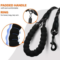 Dogs Leash Running Elasticity Hand Freely Pet Products Dogs Harness Collar Jogging Lead And Adjustable Waist Rope Puppy Leash Lead Training Padded Handle Reflective - Otaj Gifts