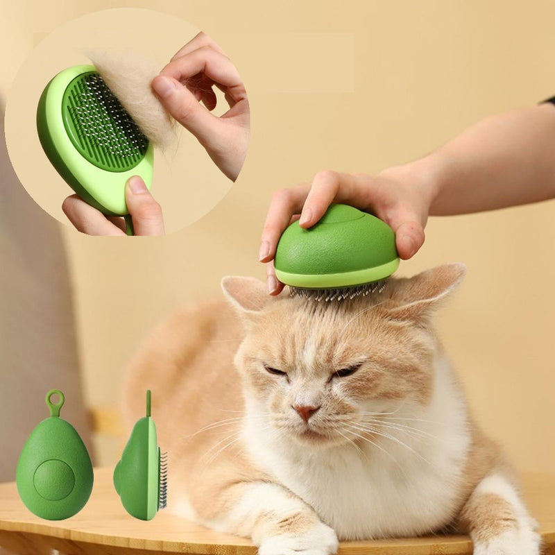 Creative Cat Grooming Comb Portable Massage Brush One-Button Remove Floating Hair Scraper Cats Dogs Pet Self Cleaning Tool Accessories - Otaj Gifts