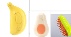 Steamy Cat Brush Cat Dog Grooming Comb Electric Self Cleaning Steam Cat Brush For Massage Avocado Shape Pet Spray Cat Grooming - Otaj Gifts