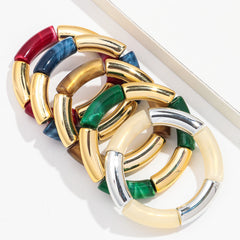 Fashion Bracelet Acrylic Gold Powder Plus Gold Ladies - Otaj Gifts
