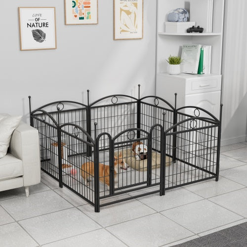 Dog Playpen Indoor 24 Inch 8 Panel Metal Dog Playpen - Otaj Gifts