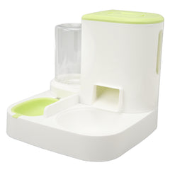 Pet Cat Waterer Food Feeder with 2.2L Food Container Odorless Dog 1L Automatic Water Dispenser Food Feeder Green - Otaj Gifts