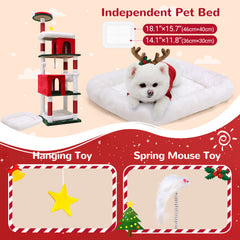 72 Inch Christmas Cat Climbing Rack - Otaj Gifts