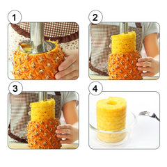 Stainless Steel Pineapple Grater Cutter Kitchen Gadget Fruit Peeler Corer Grater Kitchen Tools - Otaj Gifts