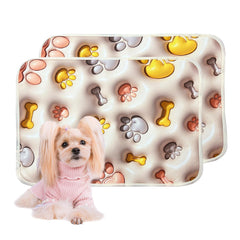 Qeils Reusable Puppy Pads, Washable Pee Pads For Dogs 2 Pcs 3D Printed Super Absorbent Leakproof Dog Training Pads, Non-Slip Potty Pads For Whelping, Incontinence, Playpen, Crate, Kennel - Otaj Gifts
