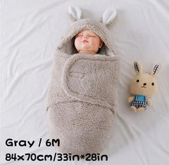 Super Soft Baby Sleeping Bag Fluffy Fleece Newborn Blanket Swaddle Blankets, Unisex Baby Wrap For Newborn Baby Boys Girls With Head-Protecting & Head-Supporting Function, Wearable Swaddle Sleep Sack - Otaj Gifts