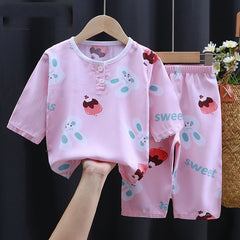 Summer Clothes Cotton Silk Air-conditioning Clothes Baby Clothes - Otaj Gifts
