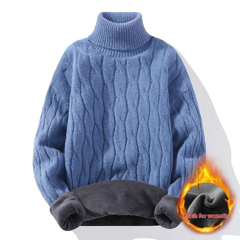 High Neck Velvet Thickening Thermal Sweater - Otaj Gifts