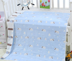 110 * 110cm baby bath towel cover blanket gauze children quilt quality baby children pure cotton 6 six layer gauze bath towel - Otaj Gifts