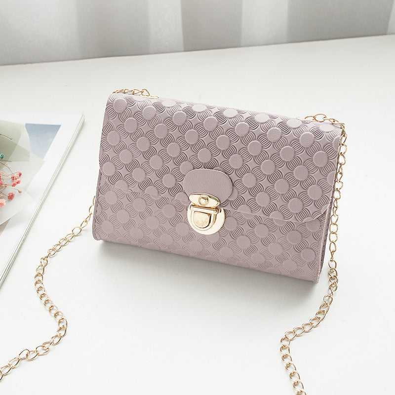 Embossed Small Square Bag Korean Mini Bag - Otaj Gifts