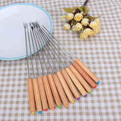 12Pcs Household Kitchen Stainless Steel Barbecue Fork Skewers Barbecue Kabob Needle BBQ Utensil - Otaj Gifts