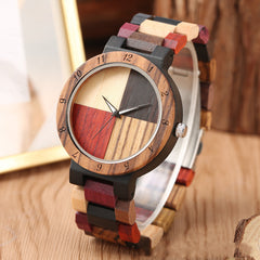 Full color wooden creative digital watch - Otaj Gifts