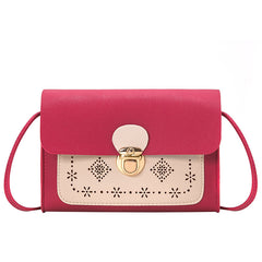 Small square bag double color matching shoulder bag - Otaj Gifts