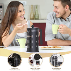 RAINBEAN  French Press Coffee Maker Easy Cleaning Cafeteria, Heat Resistant Borosilicate Glass - Otaj Gifts