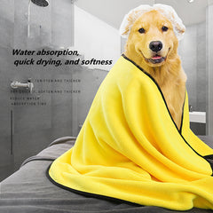 Dog Towels For Drying Dogs Drying Towel Dog Bath Towel, Quick-drying Pet Dog And Cat Towels Soft Fiber Towels Robe Super Absorbent Quick Drying Soft Microfiber Pet Towel For Dogs, Cats Yellow - Otaj Gifts