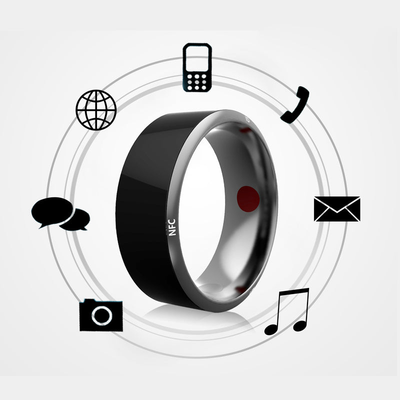 Smart Ring Wearable Device Multifunctional Black High-tech - Otaj Gifts