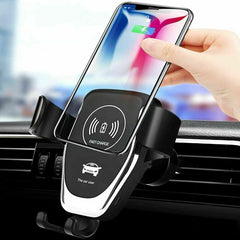 10W QI Wireless Fast Car Charger Mount Holder Stand Automatic Clamping Charging - Otaj Gifts