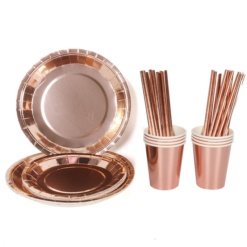 Disposable Party Supplies Tableware Set Decoration Supplies - Otaj Gifts