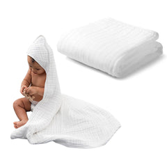 6-layer Hooded Bath Towel Seersucker Gauze Bath Towel For Children - Otaj Gifts