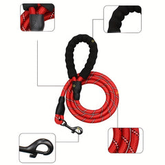Dogs Leash Running Elasticity Hand Freely Pet Products Dogs Harness Collar Jogging Lead And Adjustable Waist Rope Puppy Leash Lead Training Padded Handle Reflective - Otaj Gifts